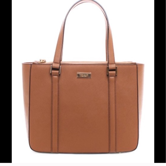 kate spade Handbags - NWT Brown Kate Spade Tote Tan Top Handle newbury